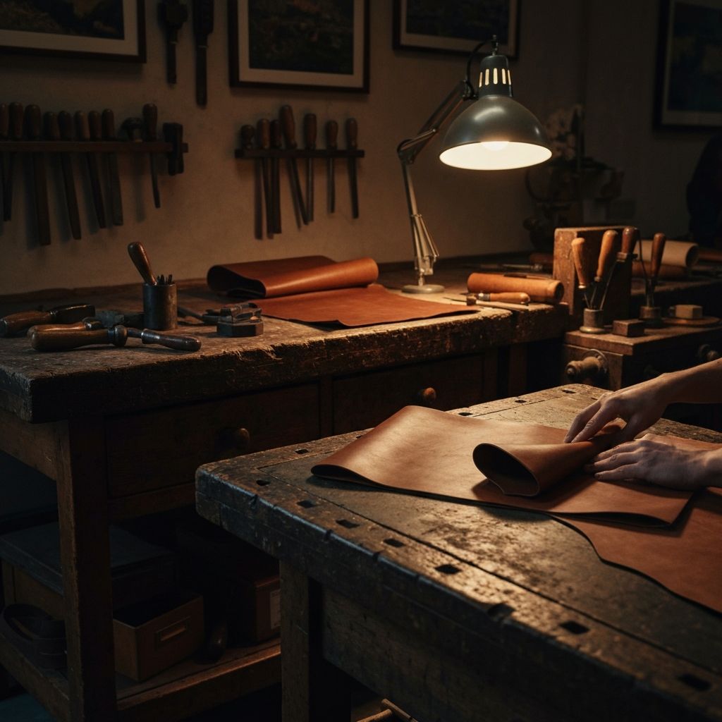 Leather atelier in Tuscany